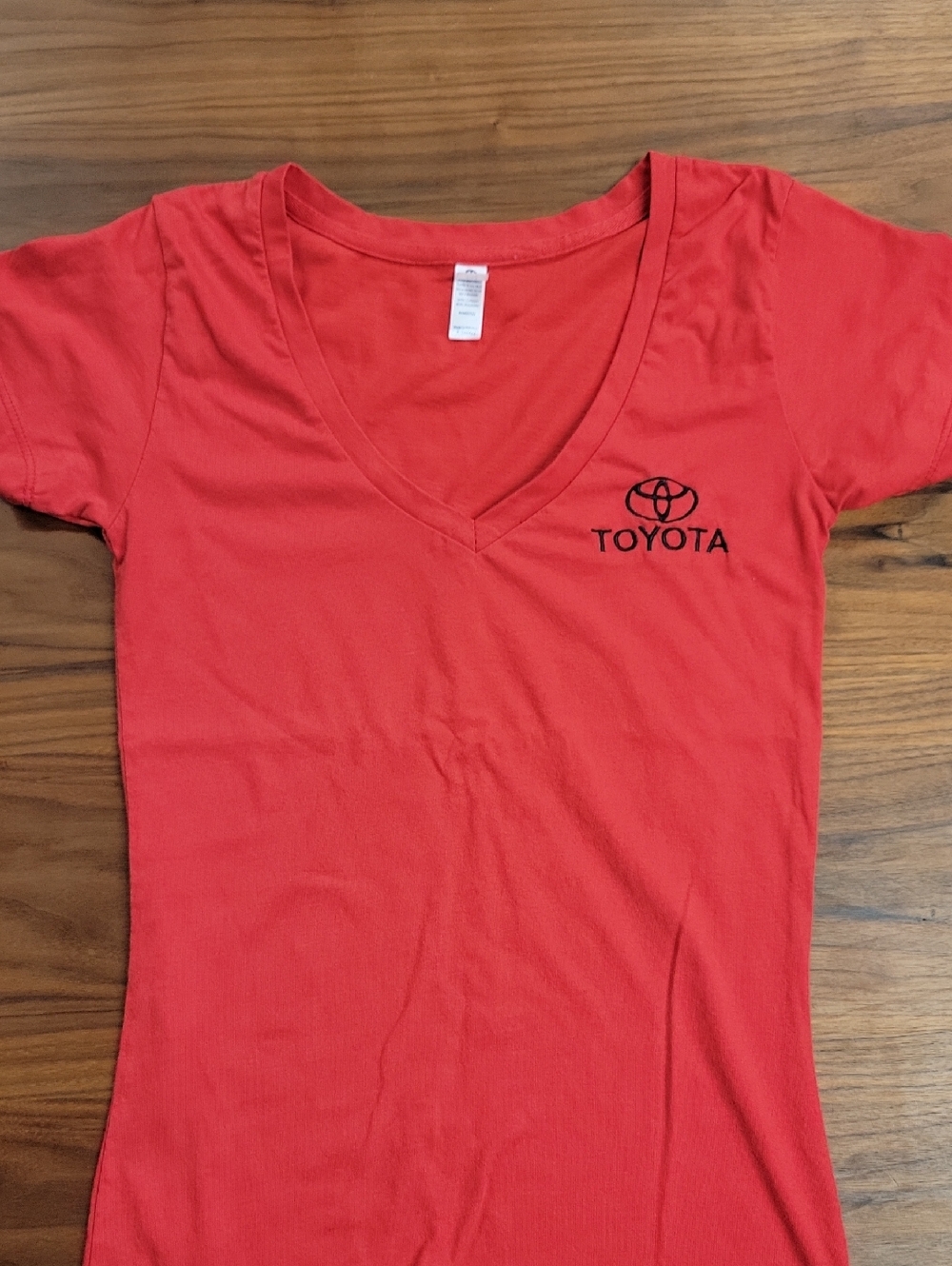 Women's Red V-Neck Tee